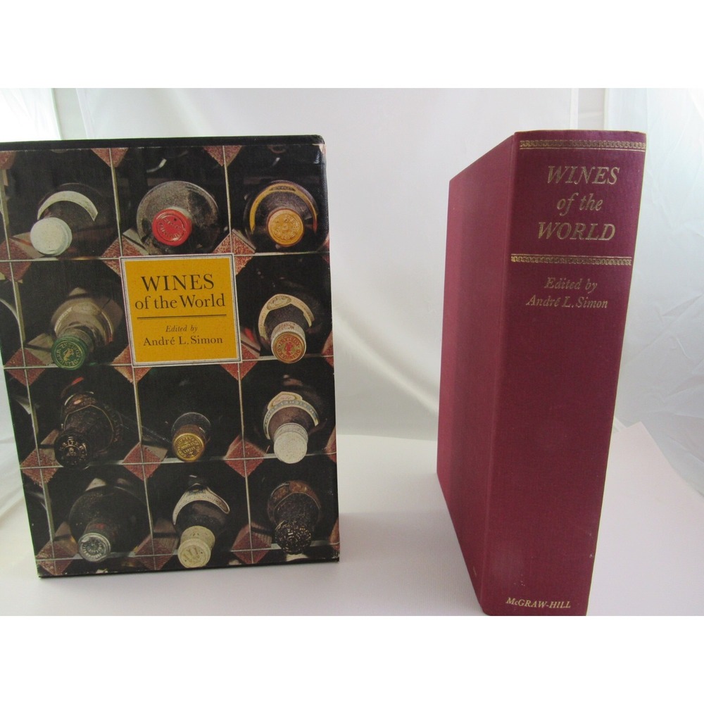 Wines of the World by André L. Simon – Vintage Hardcover Book with Original Slip